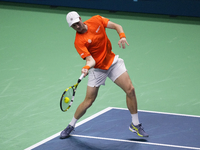 MALAGA, SPAIN - NOVEMBER 22: Botic van de Zandschulp of Team Netherlands during his singles match against Daniel Altamaier of Team Germany d...