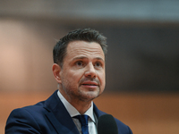 KRAKOW, POLAND - NOVEMBER 16:
Mayor of Warsaw Rafal Trzaskowski during a meeting with voters at Nowa Huta's Hala Com-Com Zone, on November 1...