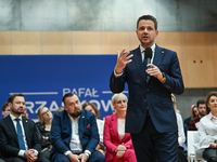 KRAKOW, POLAND - NOVEMBER 16:
Mayor of Warsaw Rafal Trzaskowski during a meeting with voters at Nowa Huta's Hala Com-Com Zone, on November 1...