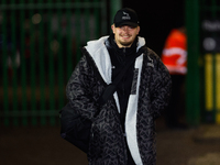 Jamie Blamire of Newcastle Falcons arrives at Kingston Park for the Premiership Cup Group A match between Newcastle Falcons and Sale FC in N...