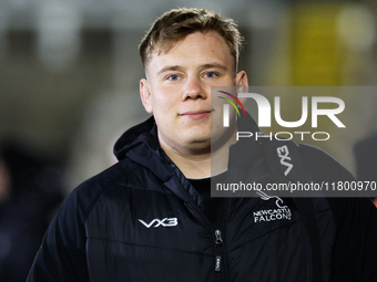 Freddie Lockwood of Newcastle Falcons is pictured before the Premiership Cup Group A match between Newcastle Falcons and Sale FC at Kingston...