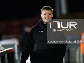 Mike Rewcastle of Newcastle Falcons arrives at Kingston Park for the Premiership Cup Group A match between Newcastle Falcons and Sale FC in...