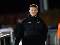 Mike Rewcastle of Newcastle Falcons arrives at Kingston Park for the Premiership Cup Group A match between Newcastle Falcons and Sale FC in...