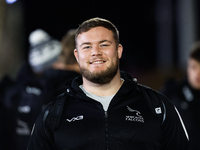 Murray McCallum of Newcastle Falcons arrives at Kingston Park for the Premiership Cup Group A match between Newcastle Falcons and Sale FC in...