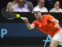 MALAGA, SPAIN - NOVEMBER 22: Botic van de Zandschulp of Team Netherlands during his singles match against Daniel Altamaier of Team Germany d...