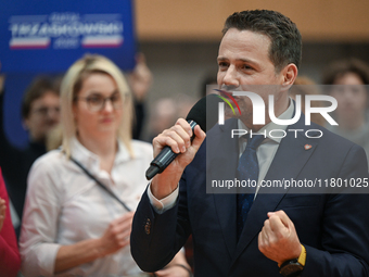 KRAKOW, POLAND - NOVEMBER 16:
Mayor of Warsaw Rafal Trzaskowski during a meeting with voters at Nowa Huta's Hala Com-Com Zone, on November 1...