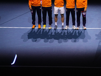 MALAGA, SPAIN - NOVEMBER 22: Team Netherlands pose prior the Semi-Final tie between Germany and Netherlands during the Davis Cup Final at Pa...