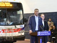 Kenneth E. Lawrence, Jr., Chair of the Southeastern Pennsylvania Transportation Authority (SEPTA) board, announces $153 million to divert th...