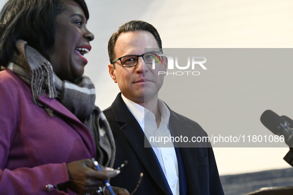 Philadelphia Mayor Cherelle Parker speaks as Governor Josh Shapiro announces the allocation of $153 million to divert the imminent proposed...