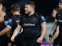 Murray McCallum of Newcastle Falcons looks on during the Premiership Cup Group A match between Newcastle Falcons and Sale FC at Kingston Par...