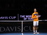 MALAGA, SPAIN - NOVEMBER 22: Wesley Koolhof of Team Netherlands during his tribute on his retirement as a professional player after the Semi...