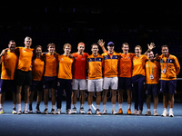 MALAGA, SPAIN - NOVEMBER 22: Wesley Koolhof of Team Netherlands during his tribute on his retirement as a professional player after the Semi...