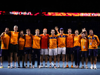 MALAGA, SPAIN - NOVEMBER 22: Wesley Koolhof of Team Netherlands during his tribute on his retirement as a professional player after the Semi...