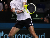 MALAGA, SPAIN - NOVEMBER 22: Jan-Lennard Struff of Team Germany during his singles match against Tallon Griekspoor of Team Netherlands durin...