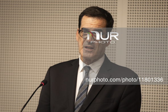 The Mayor of Porto, Rui Moreira, attends the inauguration of the Prof. Dr. Jayme Rios Souza Stadium, University Stadium of Porto, in Campo A...