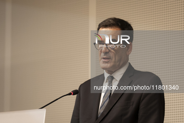 The Mayor of Porto, Rui Moreira, attends the inauguration of the Prof. Dr. Jayme Rios Souza Stadium, University Stadium of Porto, in Campo A...