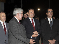 The Mayor of Porto, Rui Moreira (R), Prime Minister Luis Montenegro (C), and the Rector of the University of Porto, Antonio de Sousa Pereira...