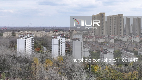 The photo shows real estate in the urban area of Huai 'an City, Jiangsu Province, China, on November 18, 2024. 