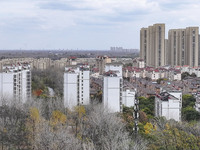 The photo shows real estate in the urban area of Huai 'an City, Jiangsu Province, China, on November 18, 2024. (