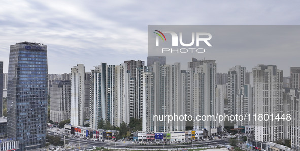 The photo shows real estate in the urban area of Huai 'an City, Jiangsu Province, China, on November 18, 2024. 