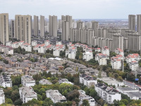 The photo shows real estate in the urban area of Huai 'an City, Jiangsu Province, China, on November 18, 2024. (