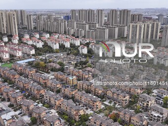 The photo shows real estate in the urban area of Huai 'an City, Jiangsu Province, China, on November 18, 2024. (