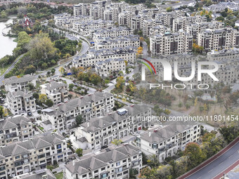 The photo shows real estate in the urban area of Huai 'an City, Jiangsu Province, China, on November 18, 2024. (