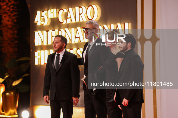 Hany Adel is on the red carpet at the conclusion of the Cairo Film Festival in its 45th session, held at the Egyptian Opera House in Cairo,...