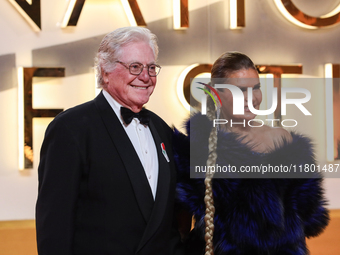 Movie stars Hassen Fahmi and Youssra walk the red carpet at the conclusion of the Cairo Film Festival in its 45th session, held at the Egypt...