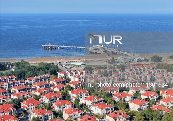 A beachfront villa complex is seen in Yantai, Shandong province, China, on November 22, 2024. 