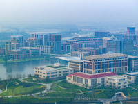 An aerial photo is taken at Huawei Lianqiuhu R&D Center in Shanghai, China, on November 22, 2024. (