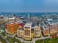 An aerial photo is taken at Huawei Lianqiuhu R&D Center in Shanghai, China, on November 22, 2024. (