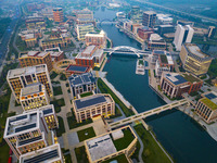 An aerial photo is taken at Huawei Lianqiuhu R&D Center in Shanghai, China, on November 22, 2024. (