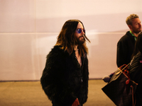 Jared Leto walks through the paddock during the Formula 1 Heineken Las Vegas Grand Prix in Las Vegas, Nevada, on November 22, 2024. (