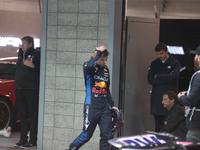 Max Verstappen is seen after qualifying during the Formula 1 Heineken Las Vegas Grand Prix in Las Vegas, Nevada. (