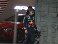 Max Verstappen is seen after qualifying during the Formula 1 Heineken Las Vegas Grand Prix in Las Vegas, Nevada. (