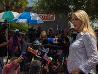 Former Florida Attorney General Pam Bondi addresses the media during the PULSE Massacre in Orlando, Florida, USA. Bondi is selected as Attor...