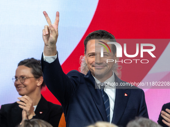 Mayor of Warsaw Rafal Trzaskowski poses for a photo after the announcement by the Civic Platform National Council that he is the official ca...