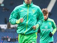 Shane Duffy of Norwich City warms up during the Sky Bet Championship match between West Bromwich Albion and Norwich City at The Hawthorns in...