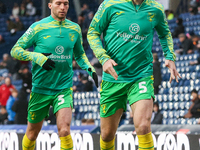 Grant Hanley of Norwich City warms up during the Sky Bet Championship match between West Bromwich Albion and Norwich City at The Hawthorns i...