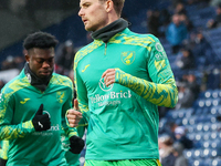 Jacob Lungi Sorensen of Norwich City warms up during the Sky Bet Championship match between West Bromwich Albion and Norwich City at The Haw...