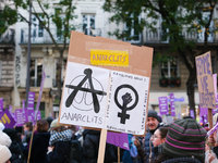 Feminist demonstration against gender and sexual violence in Paris, France on November 23 2024.(