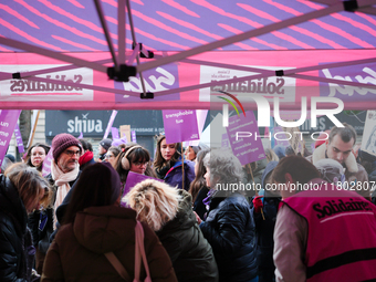 Feminist demonstration against gender and sexual violence in Paris, France on November 23 2024.(