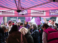 Feminist demonstration against gender and sexual violence in Paris, France on November 23 2024.(