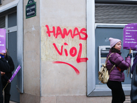 Feminist demonstration against gender and sexual violence in Paris, France on November 23 2024.(