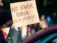 Women participate in a demonstration prior to the 'International Day for the Elimination of Violence against Women' in Rome, Italy, on Novem...