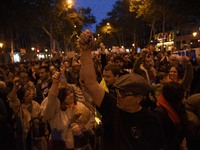 A massive demonstration takes place through the streets of Barcelona, Spain, on November 23, 2024, to protest against rising rents and for t...