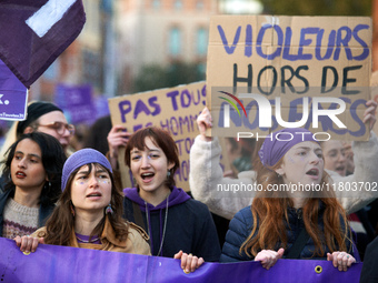 Women react. Women from the collective NousToutes and other organizations such as SUD or Amnesty International organize a nationwide march i...