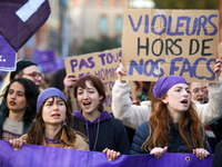 Women react. Women from the collective NousToutes and other organizations such as SUD or Amnesty International organize a nationwide march i...