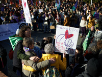 Women from the collective NousToutes and other organizations such as SUD or Amnesty International organize a nationwide march in France agai...